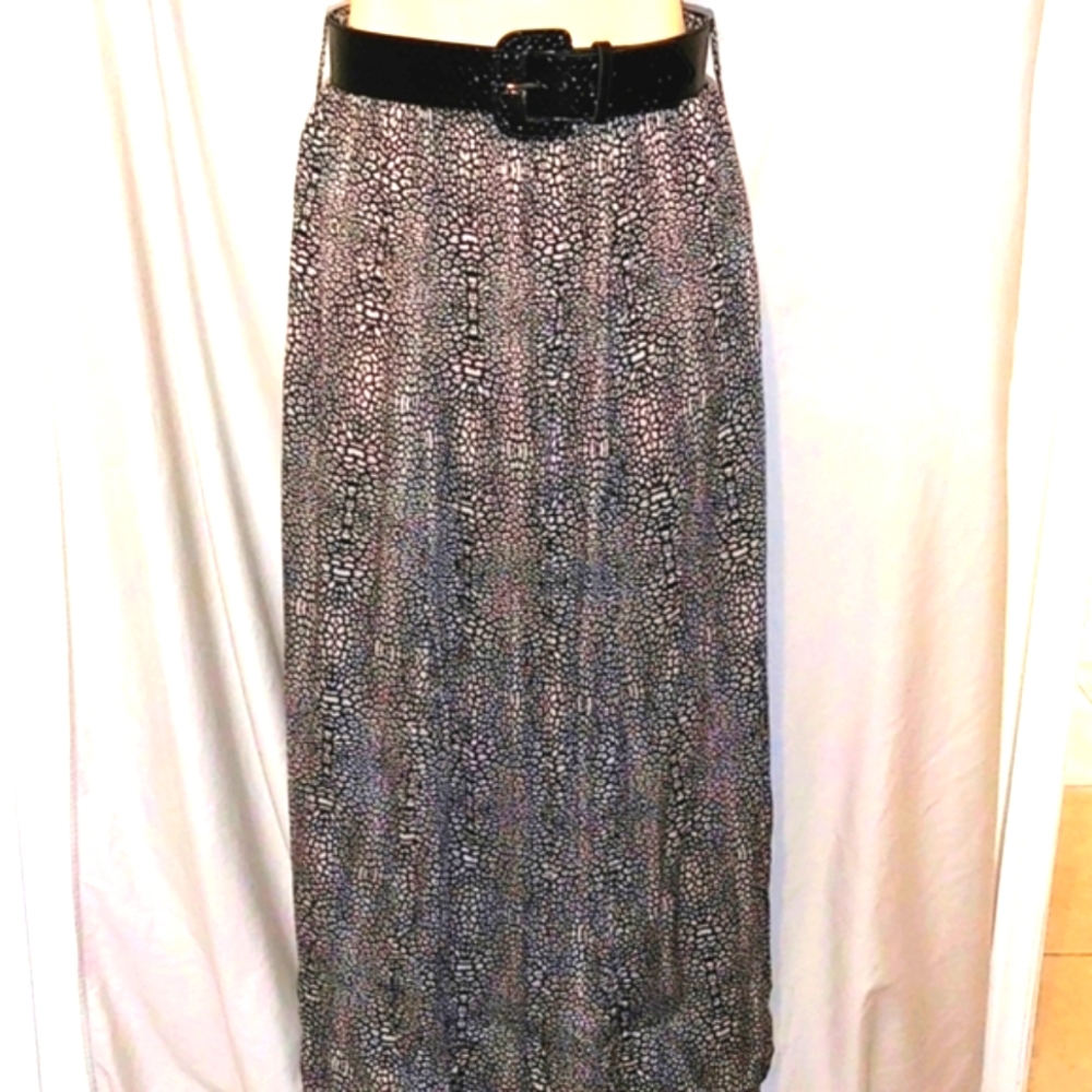 Style & Co Bohemian style black and grey skirt